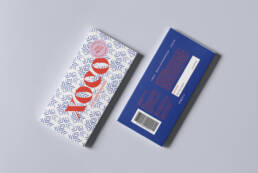 Linolschnitt Design für nachhaltig produzierte Schokolade